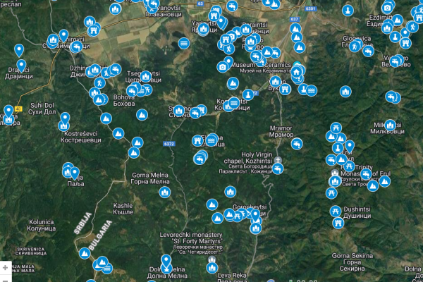 Интерактивна карта Трънско