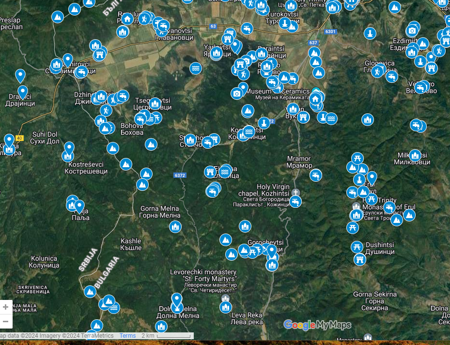 Интерактивна карта Трънско